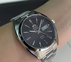 Orient 3 Estrelas Automático Heritage YN6SS001 azul - imagem 4