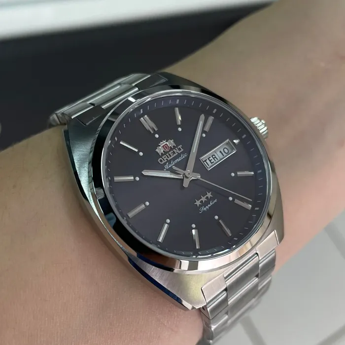 Relógio Orient Heritage 3 Estrelas YN6SS001 Safira Automático | Taniguchi Relógios