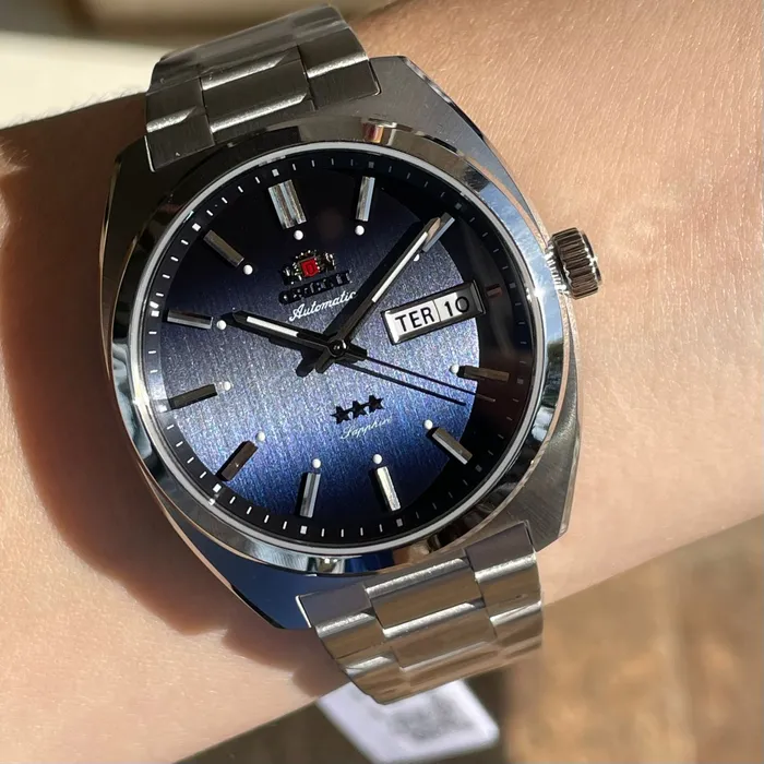 Relógio Orient Heritage 3 Estrelas YN6SS001 Safira Automático | Taniguchi Relógios