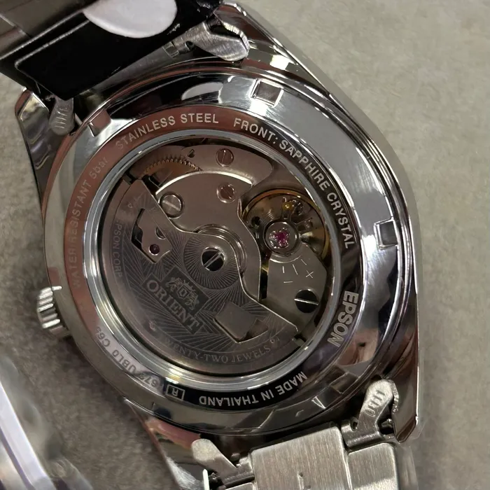 Relógio Orient Stretto Safira RA-AC0R06L30B Azul 38,5mm 50m | Taniguchi Relógios