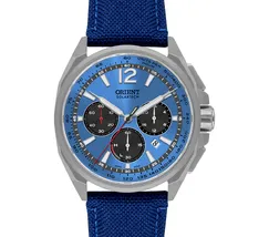 Relógio Orient Solartech Elite Land Safira MBSCC075-D2DX Azul 40mm 100m | Taniguchi Relógios - imagem 2