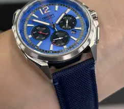 Relógio Orient Solartech Elite Land Safira MBSCC075-D2DX Azul 40mm 100m | Taniguchi Relógios - imagem 7
