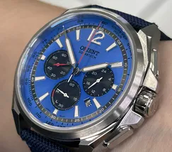 Relógio Orient Solartech Elite Land Safira MBSCC075-D2DX Azul 40mm 100m | Taniguchi Relógios - imagem 5