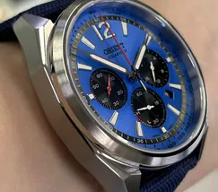 Relógio Orient Solartech Elite Land Safira MBSCC075-D2DX Azul 40mm 100m | Taniguchi Relógios - imagem 4