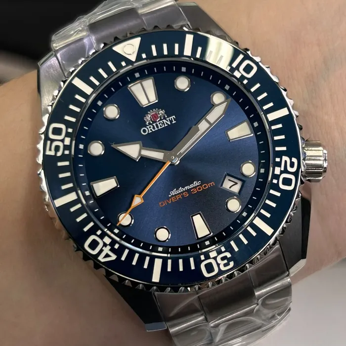 Relógio Orient Superior Diver 300 Safira Cerâmica YN6SS024-D1SX Azul 44mm 300m | Taniguchi Relógios