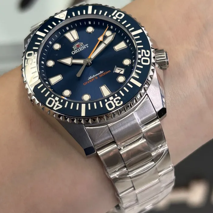 Relógio Orient Superior Diver 300 Safira Cerâmica YN6SS024-D1SX Azul 44mm 300m | Taniguchi Relógios
