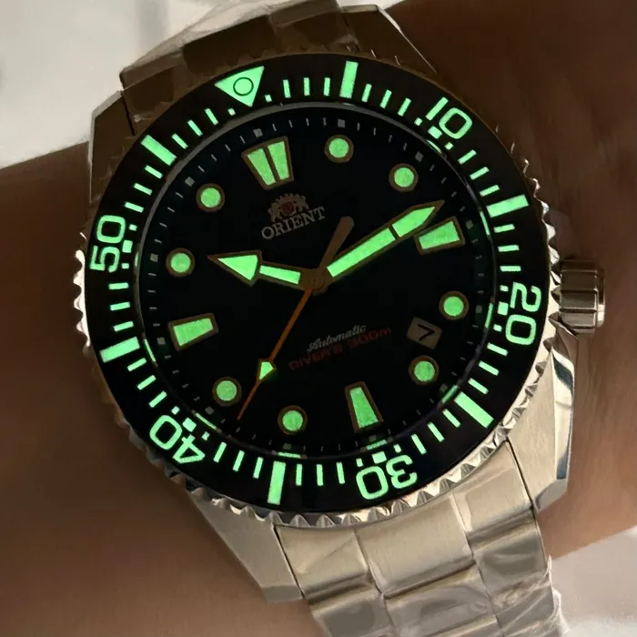 Relógio Orient Superior Diver 300 Safira Cerâmica YN6SS024-D1SX Azul 44mm 300m | Taniguchi Relógios