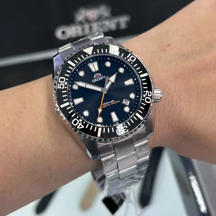 Relógio Orient Superior Diver 300 Safira Cerâmica YN6SS024-P1SX Preto 44mm 300m | Taniguchi Relógios