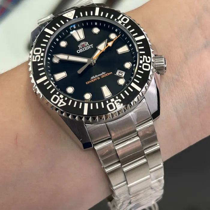 Relógio Orient Superior Diver 300 Safira Cerâmica YN6SS024-P1SX Preto 44mm 300m | Taniguchi Relógios