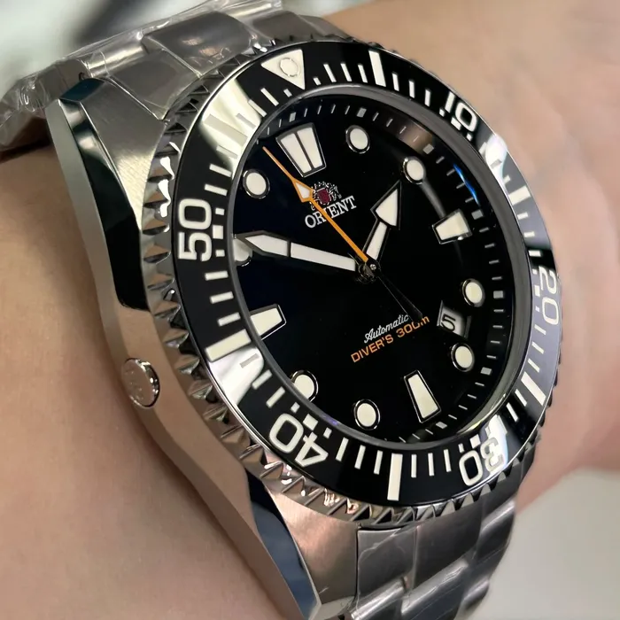 Relógio Orient Superior Diver 300 Safira Cerâmica YN6SS024-P1SX Preto 44mm 300m | Taniguchi Relógios