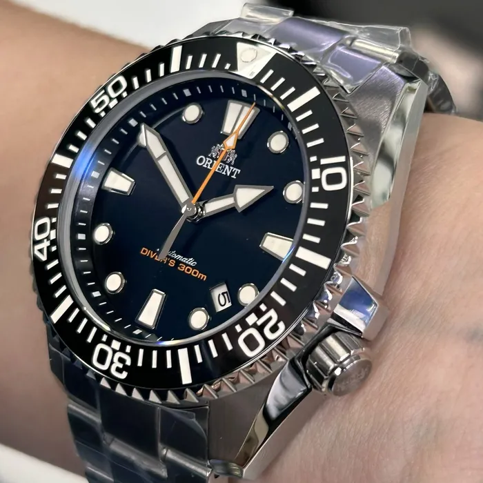 Relógio Orient Superior Diver 300 Safira Cerâmica YN6SS024-P1SX Preto 44mm 300m | Taniguchi Relógios