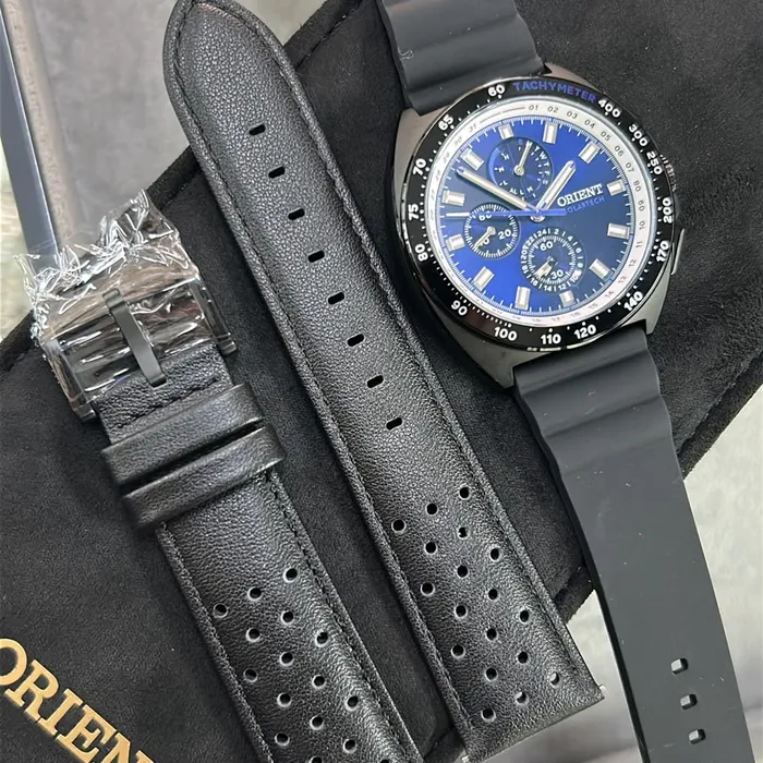 Relógio Orient Solartech Perpetual Calendar Safira MPSPC021-D1PX Azul 42mm 100m | Taniguchi Relógios