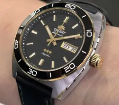 Relógio Orient Elegance Safira YN6MC019A-P1PX Preto 40mm Couro | Taniguchi Relógios - imagem 4