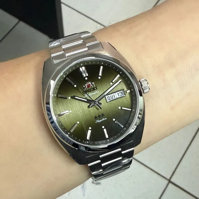 Orient 3 Estrelas Automático Heritage YN6SS001 verde