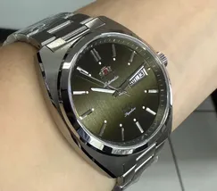 Orient 3 Estrelas Automático Heritage YN6SS001 verde - imagem 5