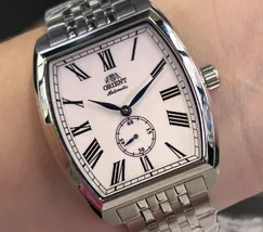 Relógio Orient Special Calibers Tonneau Safira YN6SS045-B3SX Branco 36x45mm | Taniguchi Relógios - imagem 1