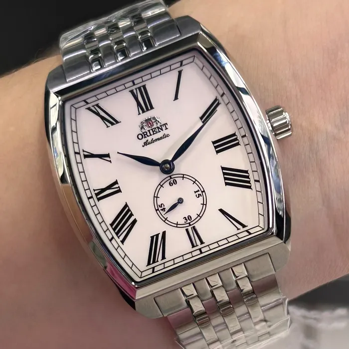 Relógio Orient Special Calibers Tonneau Safira YN6SS045-B3SX Branco 36x45mm | Taniguchi Relógios