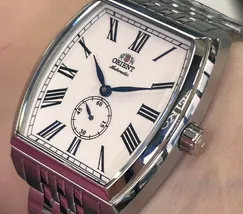 Relógio Orient Special Calibers Tonneau Safira YN6SS045-B3SX Branco 36x45mm | Taniguchi Relógios - imagem 4