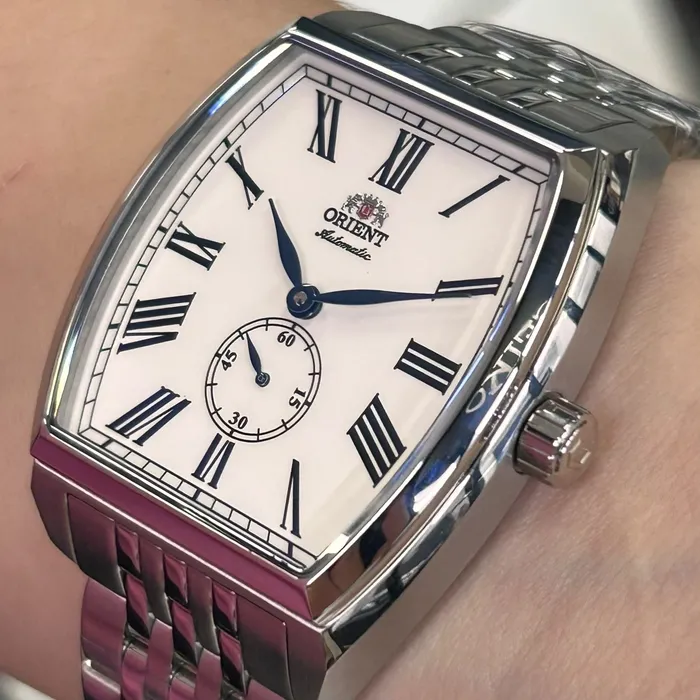 Relógio Orient Special Calibers Tonneau Safira YN6SS045-B3SX Branco 36x45mm | Taniguchi Relógios