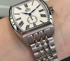 Relógio Orient Special Calibers Tonneau Safira YN6SS045-B3SX Branco 36x45mm | Taniguchi Relógios - imagem 6