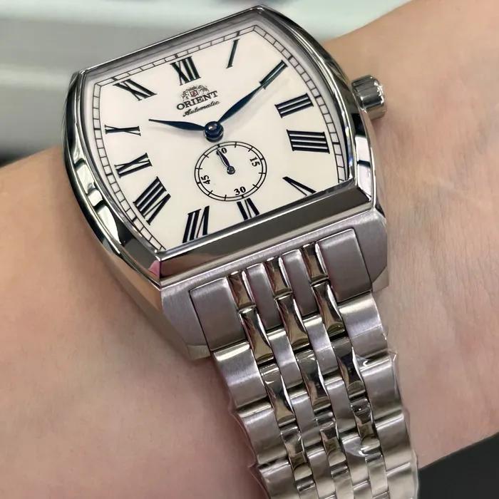 Relógio Orient Special Calibers Tonneau Safira YN6SS045-B3SX Branco 36x45mm | Taniguchi Relógios