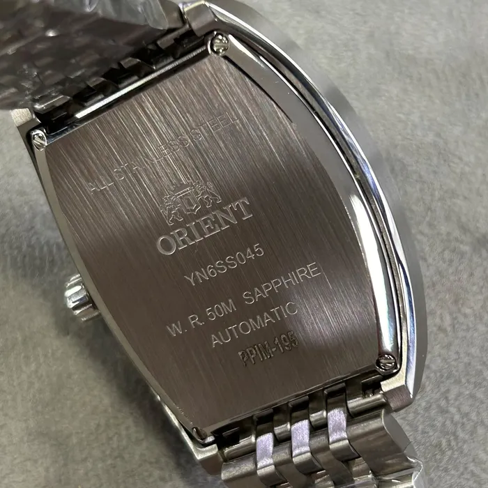 Relógio Orient Special Calibers Tonneau Safira YN6SS045-B3SX Branco 36x45mm | Taniguchi Relógios