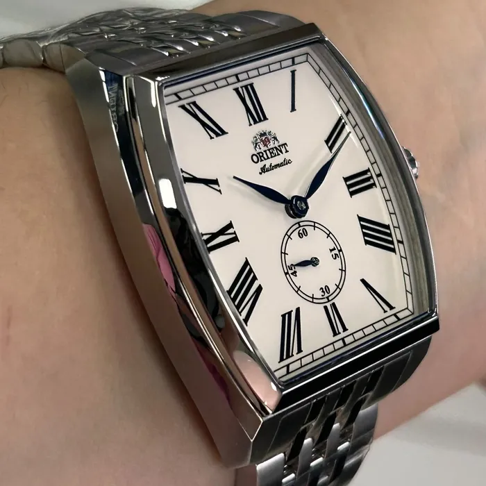 Relógio Orient Special Calibers Tonneau Safira YN6SS045-B3SX Branco 36x45mm | Taniguchi Relógios