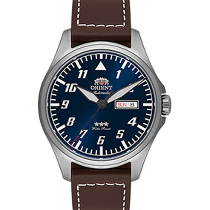 Relógio Orient Air Pilot Safira YN6SC010-D2NB Azul 41mm 100m | Taniguchi Relógios