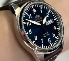Relógio Orient Air Pilot Safira YN6SC010-D2NB Azul 41mm 100m | Taniguchi Relógios - imagem 3