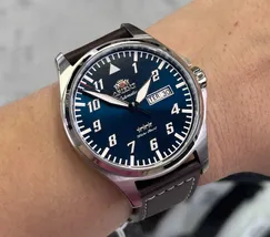 Relógio Orient Air Pilot Safira YN6SC010-D2NB Azul 41mm 100m | Taniguchi Relógios - imagem 6