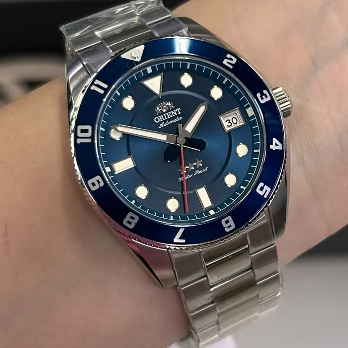 Relógio Orient Sports Land Safira YN6SS027-D1SX Azul 39mm 100m | Taniguchi Relógios
