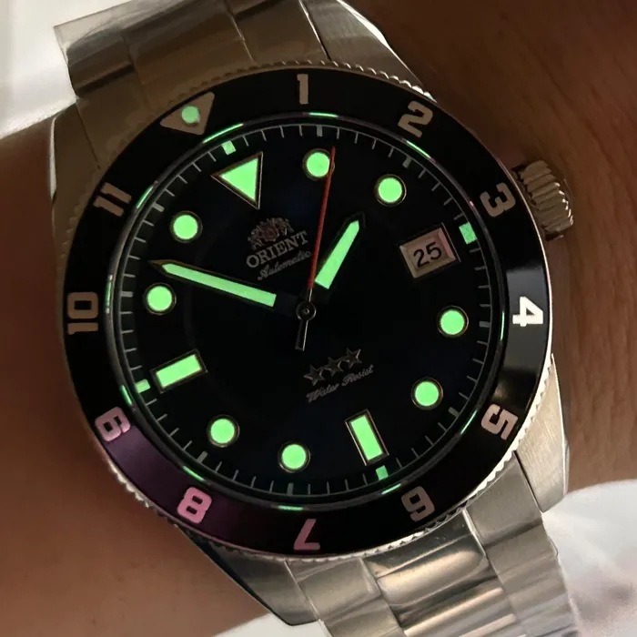 Relógio Orient Sports Land Safira YN6SS027-P1SX Preto 39mm 100m | Taniguchi Relógios