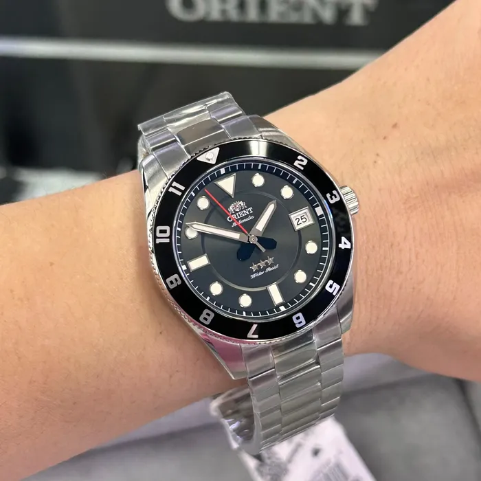 Relógio Orient Sports Land Safira YN6SS027-P1SX Preto 39mm 100m | Taniguchi Relógios