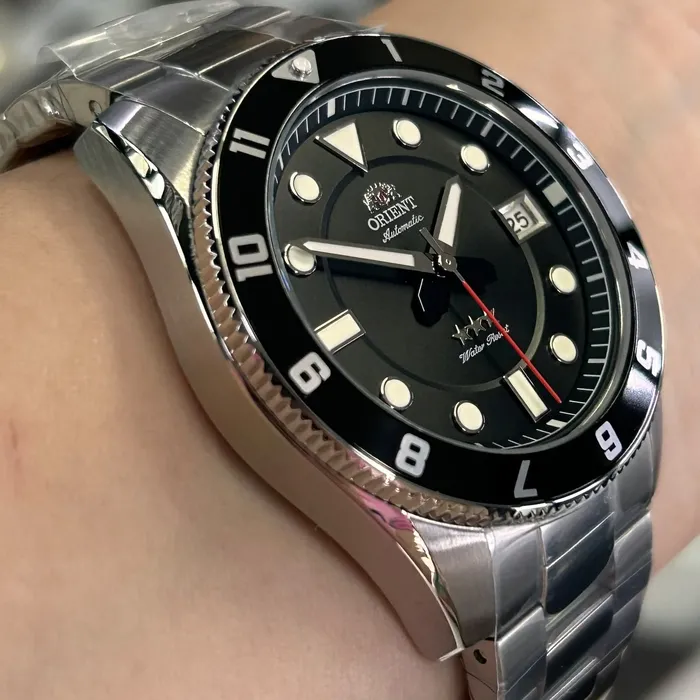 Relógio Orient Sports Land Safira YN6SS027-P1SX Preto 39mm 100m | Taniguchi Relógios