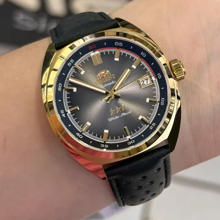 Relógio Orient Sport Land Safira YN6GC040-G1PX Dourado 39mm 100m | Taniguchi Relógios