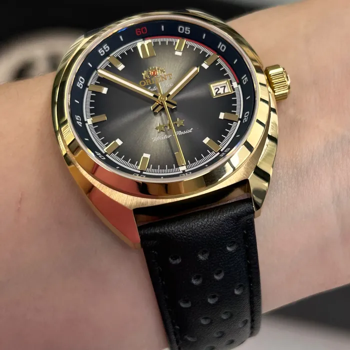 Relógio Orient Sport Land Safira YN6GC040-G1PX Dourado 39mm 100m | Taniguchi Relógios
