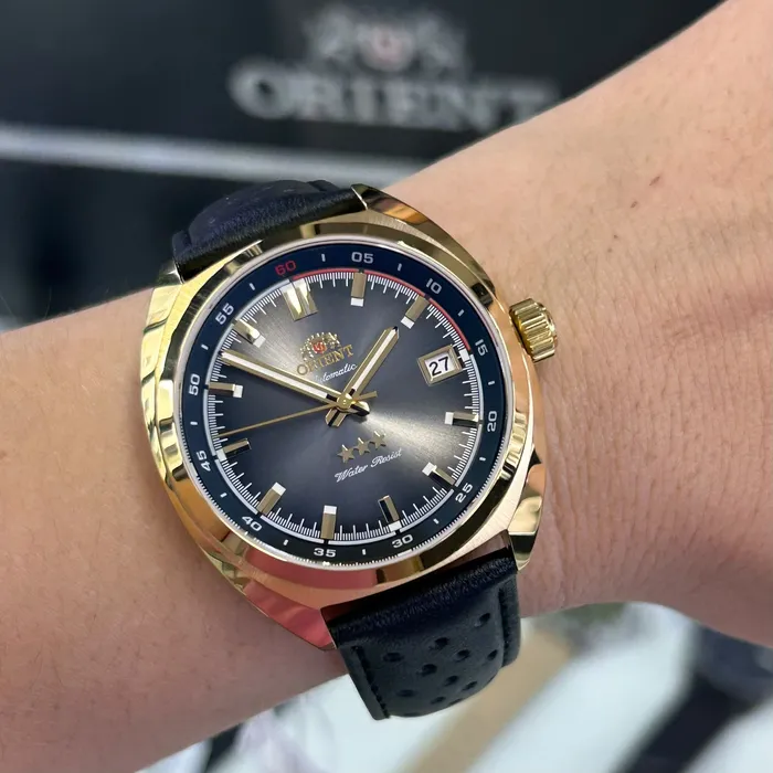 Relógio Orient Sport Land Safira YN6GC040-G1PX Dourado 39mm 100m | Taniguchi Relógios