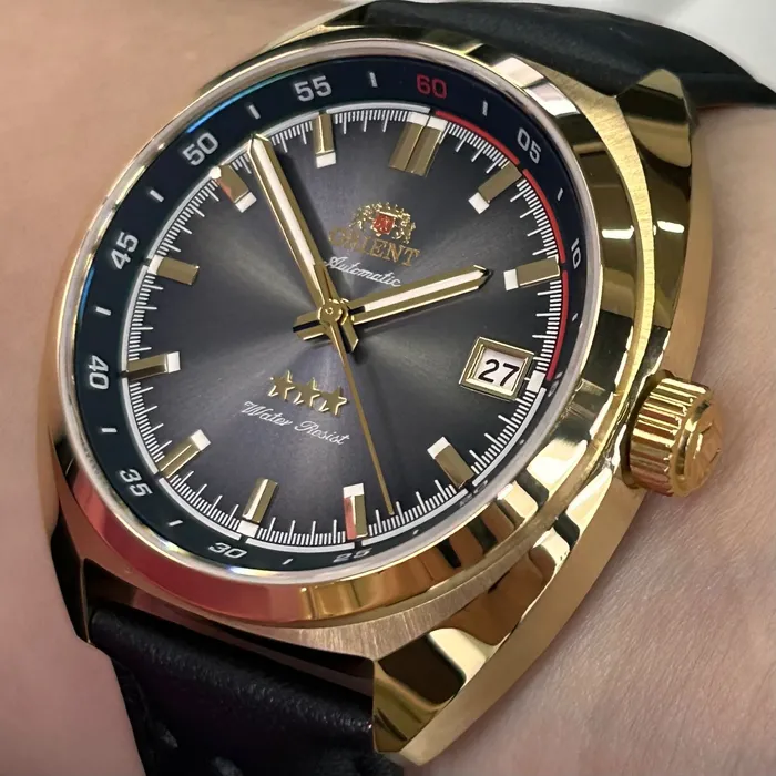 Relógio Orient Sport Land Safira YN6GC040-G1PX Dourado 39mm 100m | Taniguchi Relógios
