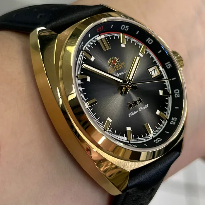 Relógio Orient Sport Land Safira YN6GC040-G1PX Dourado 39mm 100m | Taniguchi Relógios