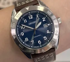 Relógio Orient Solartech Neo Sports MBSC1056 Azul 41mm Couro | Taniguchi Relógios - imagem 1