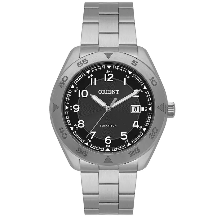 Relógio Orient Solartech Neo Sports MBSS1551 Preto 41mm Aço | Taniguchi Relógios