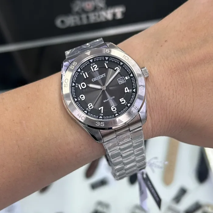 Relógio Orient Solartech Neo Sports MBSS1551 Preto 41mm Aço | Taniguchi Relógios