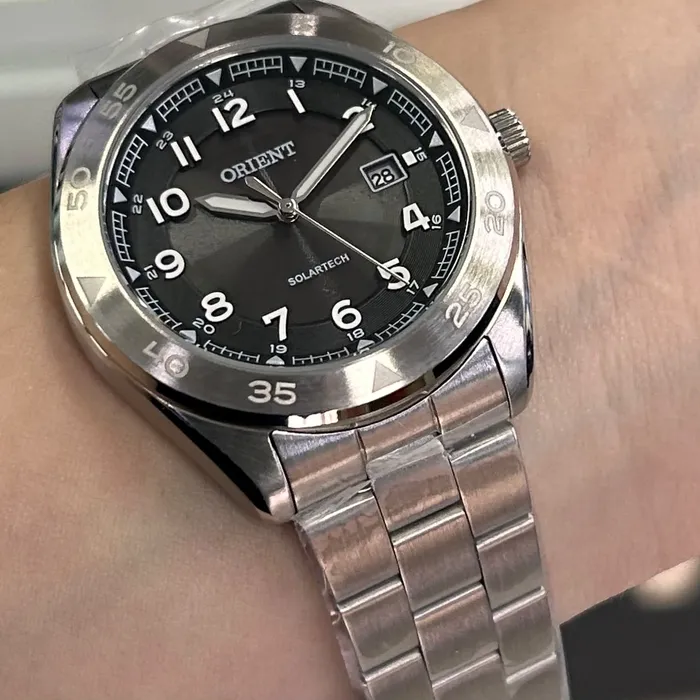 Relógio Orient Solartech Neo Sports MBSS1551 Preto 41mm Aço | Taniguchi Relógios
