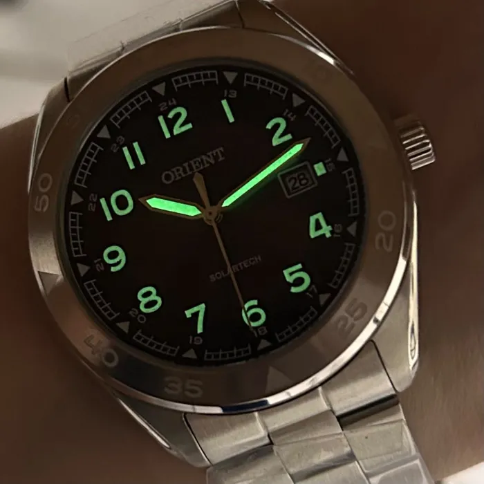 Relógio Orient Solartech Neo Sports MBSS1551 Preto 41mm Aço | Taniguchi Relógios