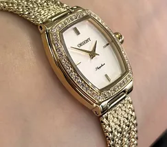Relógio Orient Eternal Mini Safira LGSS0083-S1KX Dourado 20mm | Taniguchi Relógios - imagem 3