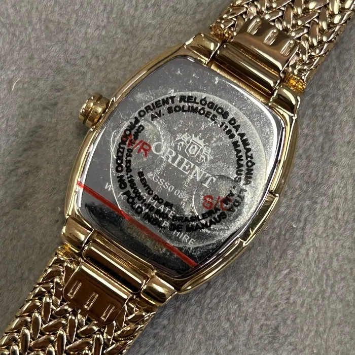 Relógio Orient Eternal Mini Safira LGSS0083-C1KX Champanhe 20mm | Taniguchi Relógios