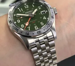 Relógio Seiko 5 Sports Field GMT HDB001B1 Verde 39,4mm 100m | Taniguchi Relógios - imagem 5