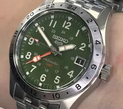 Relógio Seiko 5 Sports Field GMT HDB001B1 Verde 39,4mm 100m | Taniguchi Relógios - imagem 4