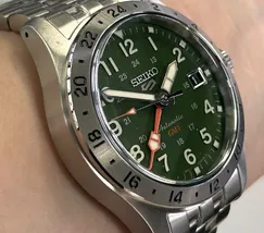Relógio Seiko 5 Sports Field GMT HDB001B1 Verde 39,4mm 100m | Taniguchi Relógios - imagem 3