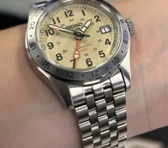 Relógio Seiko 5 Sports Field GMT HDB002B1 Creme 39,4mm 100m | Taniguchi Relógios - imagem 5